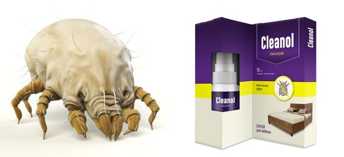 Cleanol от пылевых клещей: уничтожает насекомых, не вызывая испарения вредных веществ!
