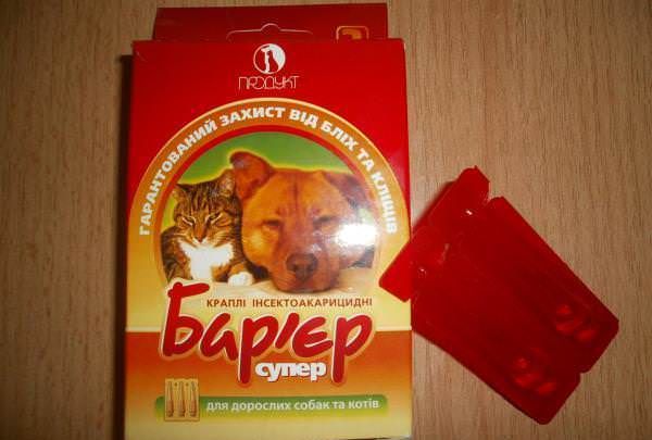 Барьер - защищает кошек и собак от паразитов